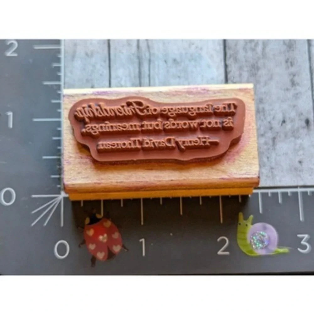 Stampin' Up! Language Of Friendship Words Meanings Rubber Stamp Wood #G55